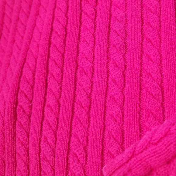 Ralph Lauren navy chinos and hot pink cable knit sweater Size 2T - Picture 7 of 13